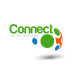 Connection vector logo template.