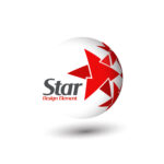 Branding Identity Corporate vector logo 3d star design.